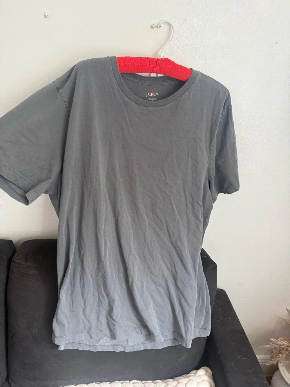 J. Crew Men's Gray Crewneck T-Shirt & Navy Drawstring Shorts Bundle